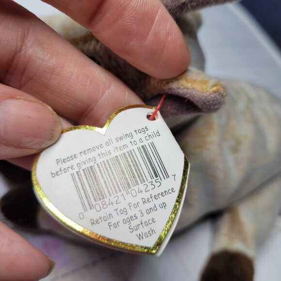 Goatee Ty Beanie Baby Tan with Brown Feet and Brown Horns - with tag - Picture 7 of 7